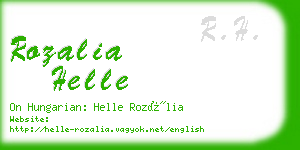 rozalia helle business card